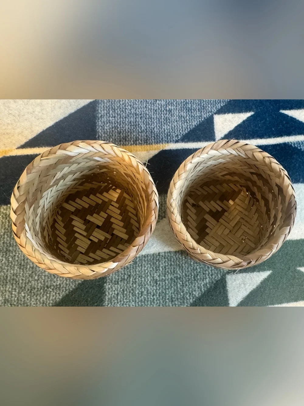 Handwoven Natural Seagrass Basket - Set of 2